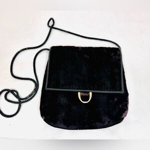 Vintage 70's Magid Handmade Black Velvet Formal Mini Bag